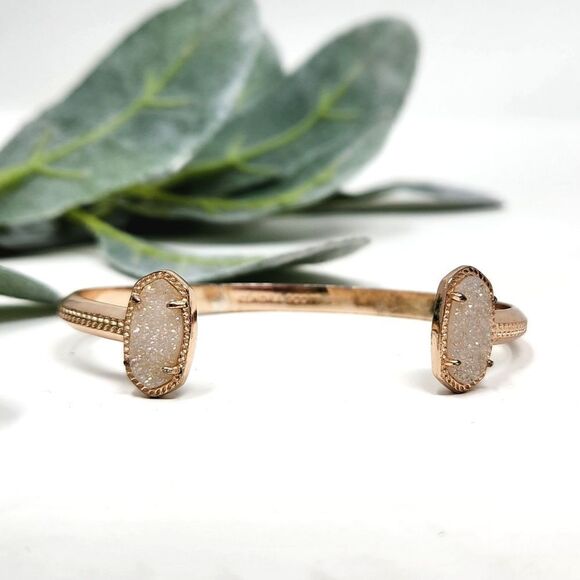 Kendra Scott Jewelry - KENDRA SCOTT Elton Rose Gold Druzy Cuff Bracelet